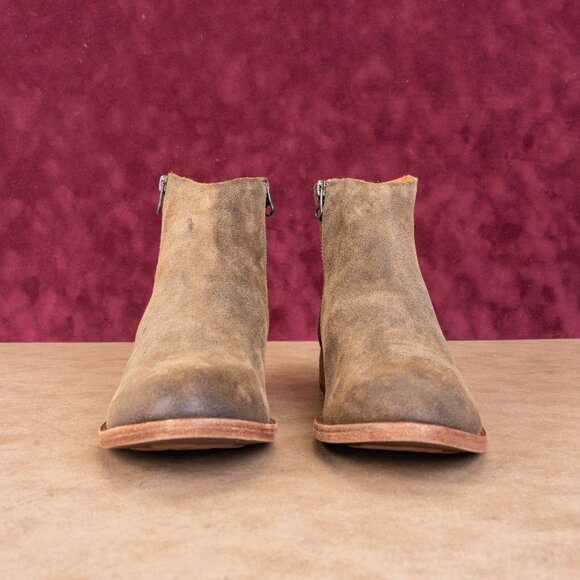 Kork Ease Women Riley Taupe Distress Leather Western Ankle Boots size 9.5 - Picture 3 of 8